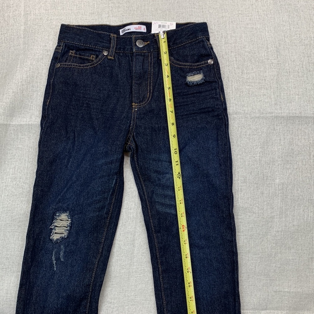 Epic Threads Big Boys Rip and Repair Slim Straight Denim Jeans Size 8 - Picture 10 of 11